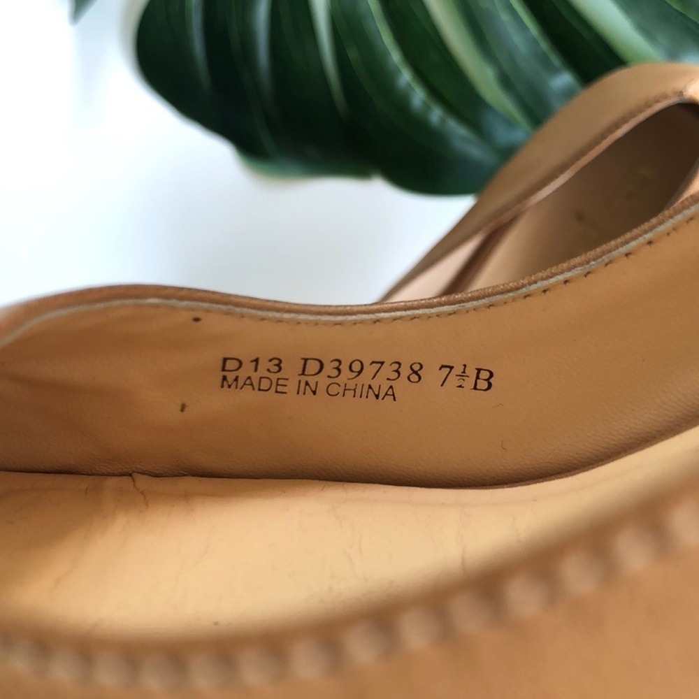 Cole Haan Peep Toe Tan Heels Size 7.5 - Picture 4 of 7